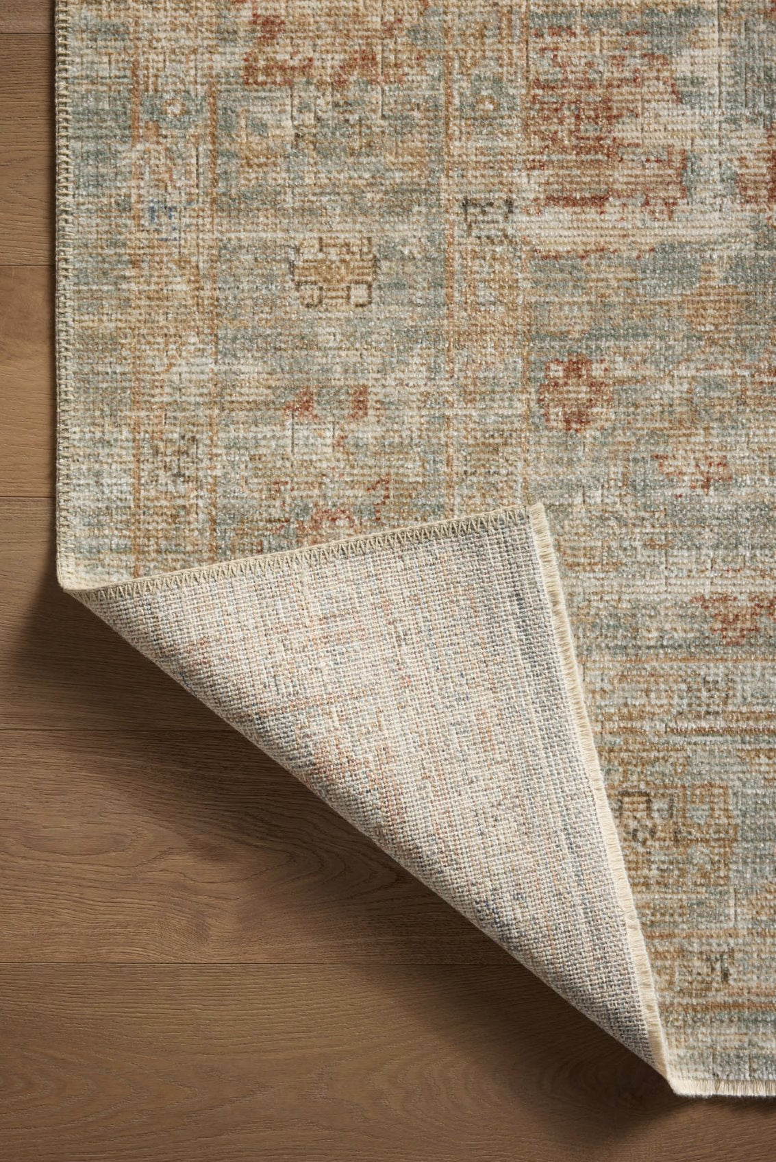 Tapis Heritage couleur aqua/terre cuite