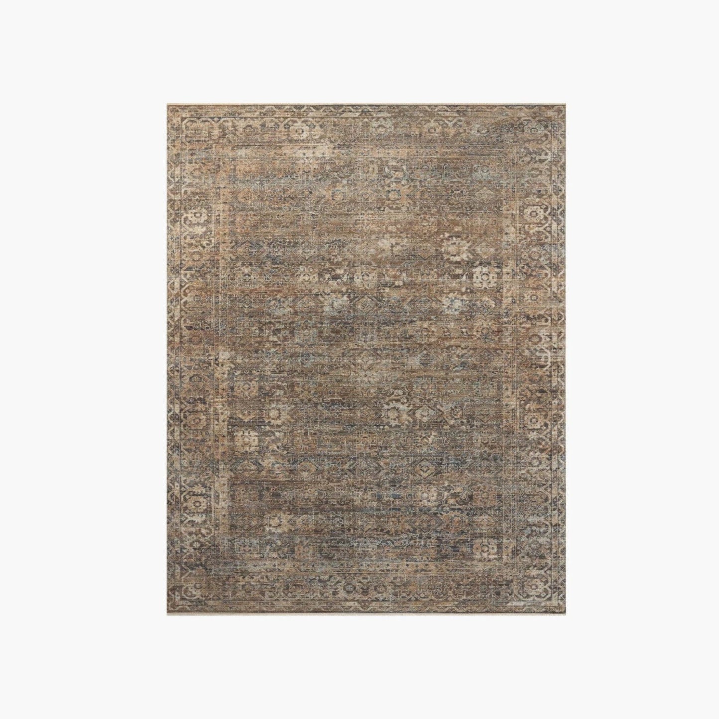 Tapis Heritage couleur moka/denim