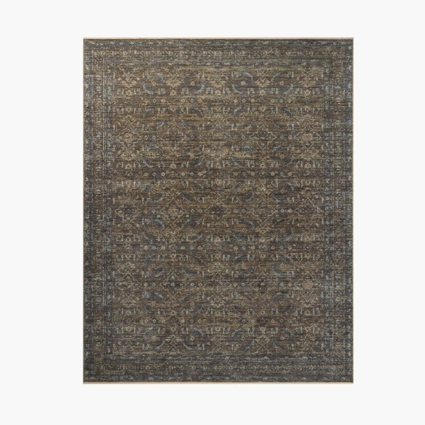 Tapis Heritage couleur lagon/tabac