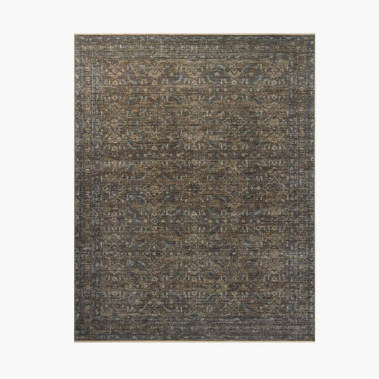 Tapis Heritage couleur lagon/tabac