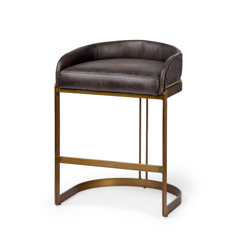 Tabouret de bar en cuir Hollyfield