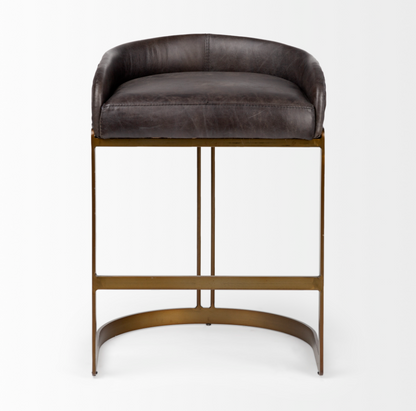 Tabouret de bar en cuir Hollyfield