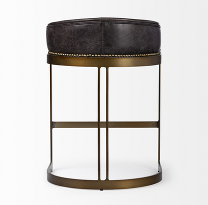 Tabouret de bar en cuir Hollyfield