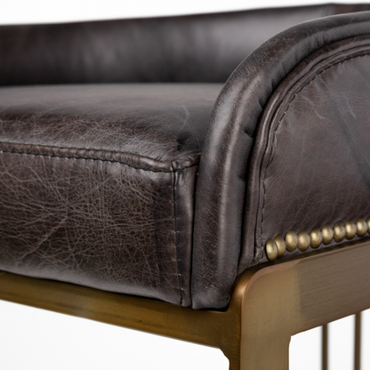 Tabouret de bar en cuir Hollyfield