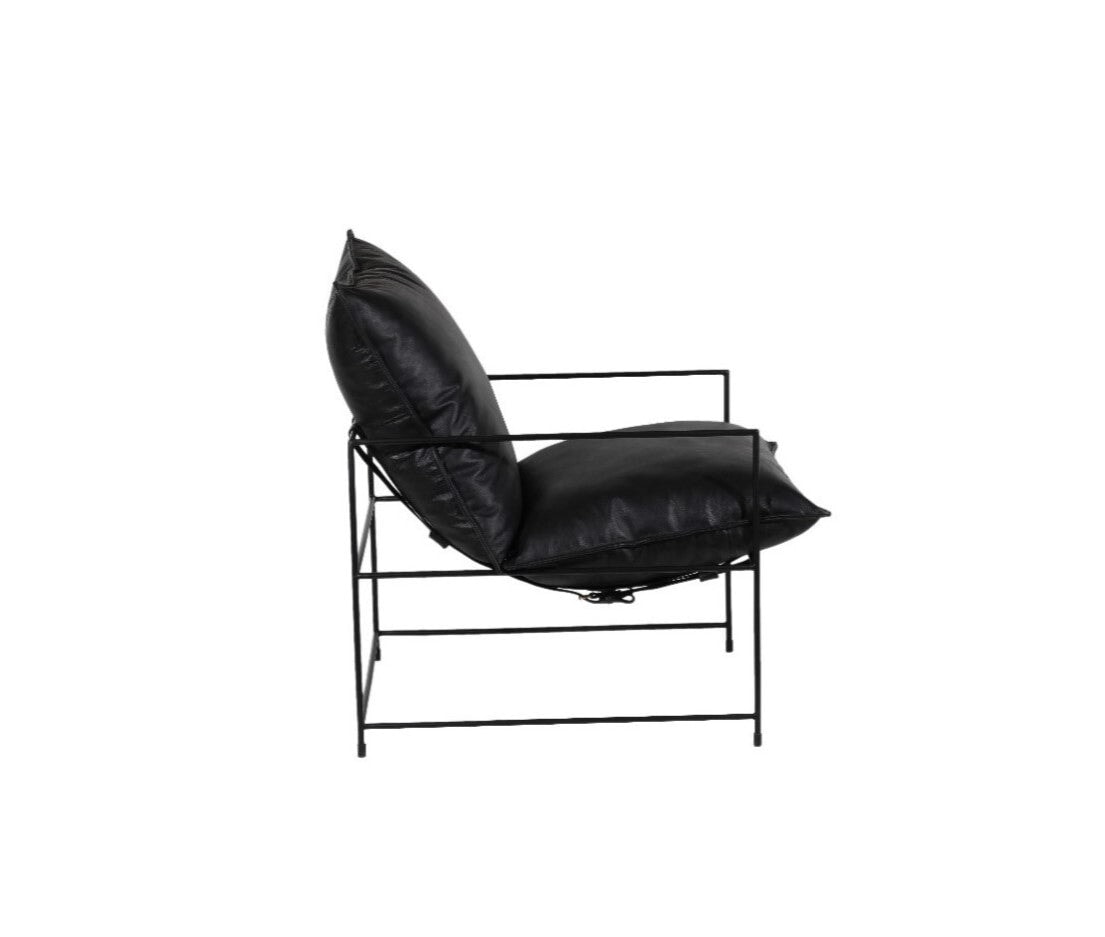 Fauteuil d'appoint en cuir Hagen