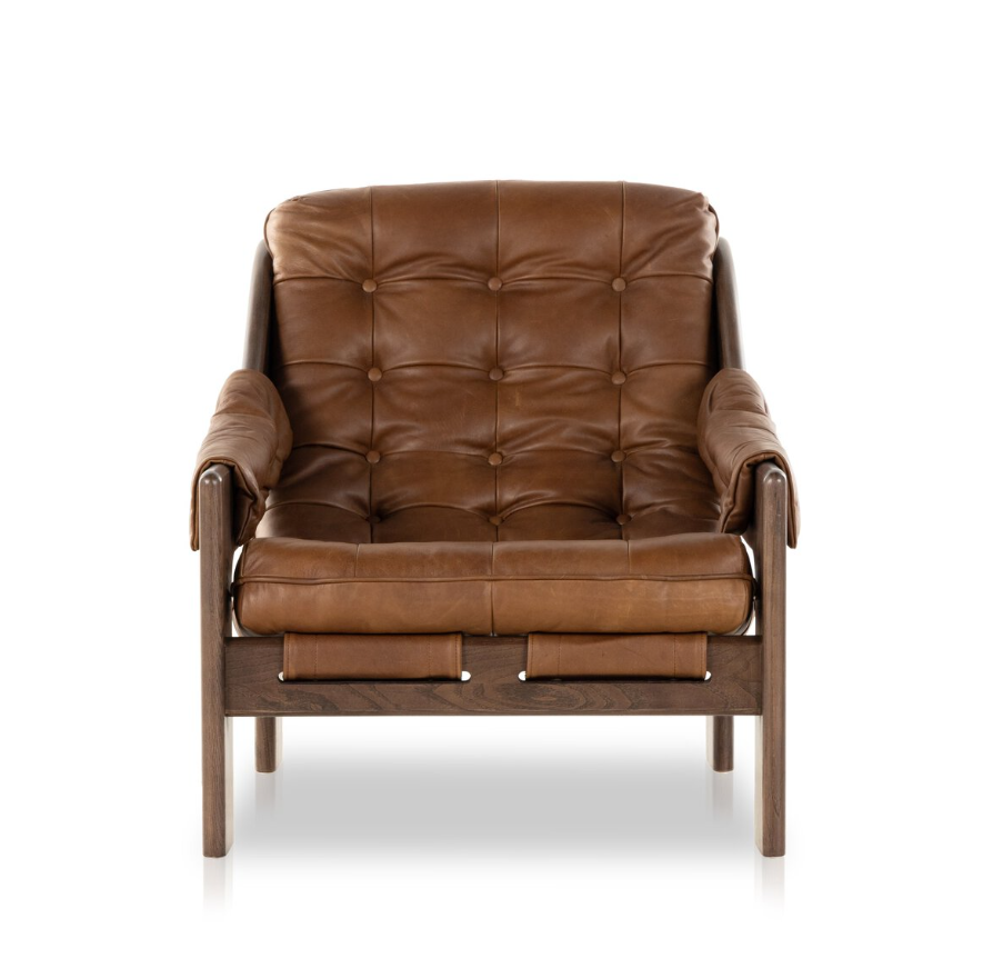 Fauteuil en cuir Halston