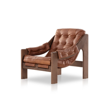 Fauteuil en cuir Halston