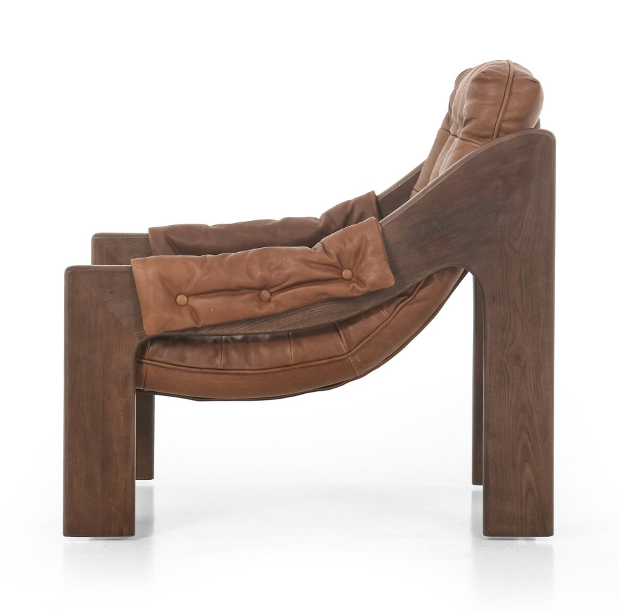 Fauteuil en cuir Halston