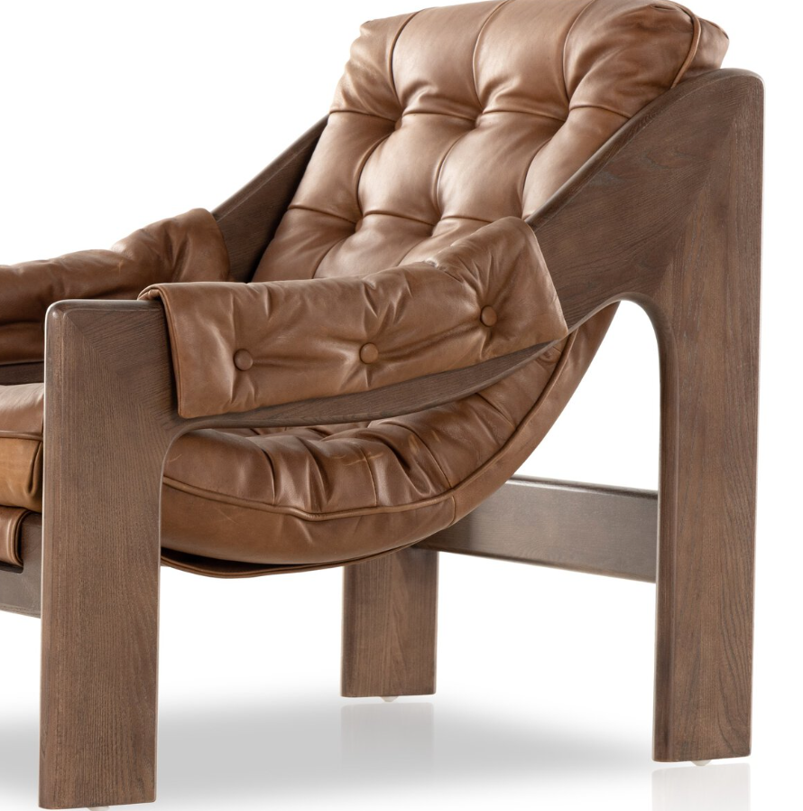 Fauteuil en cuir Halston