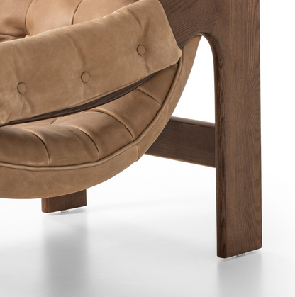 Fauteuil en cuir Halston