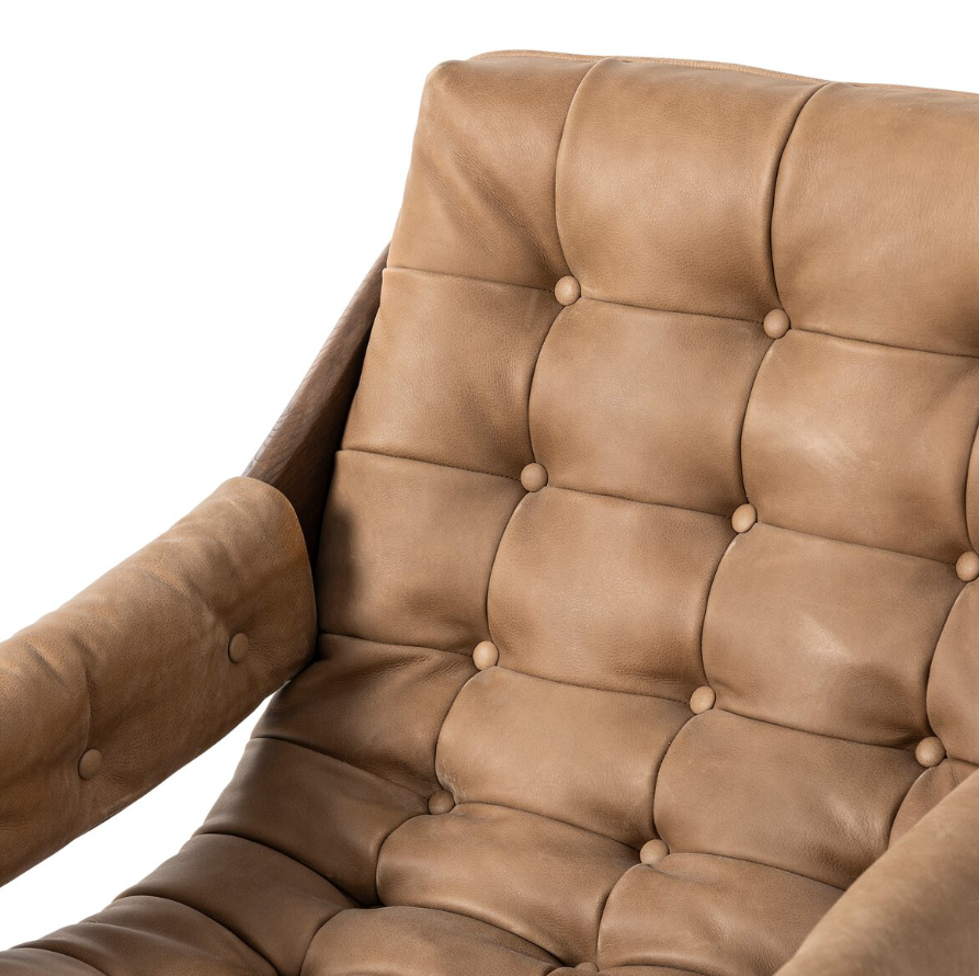 Fauteuil en cuir Halston