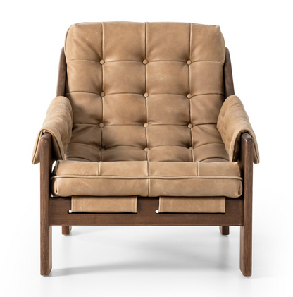 Fauteuil en cuir Halston