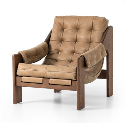 Fauteuil en cuir Halston