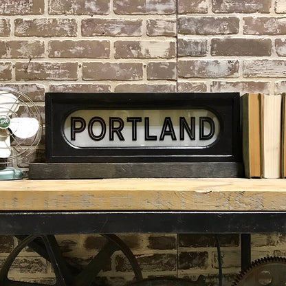 Enseigne lumineuse de style vintage Portland