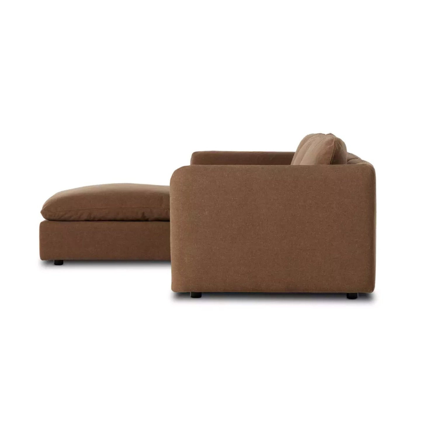 Canapé d'angle 3 pièces Ingel avec pouf