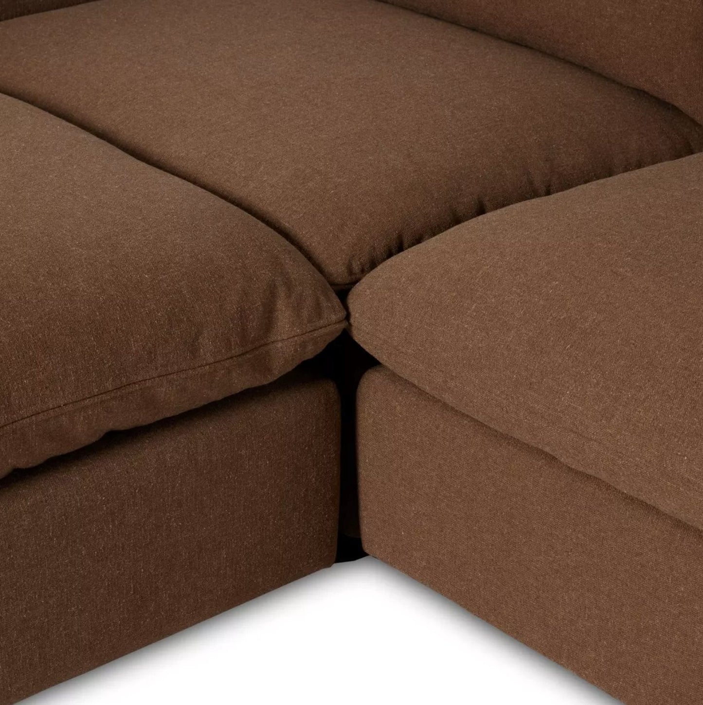 Canapé d'angle 3 pièces Ingel avec pouf