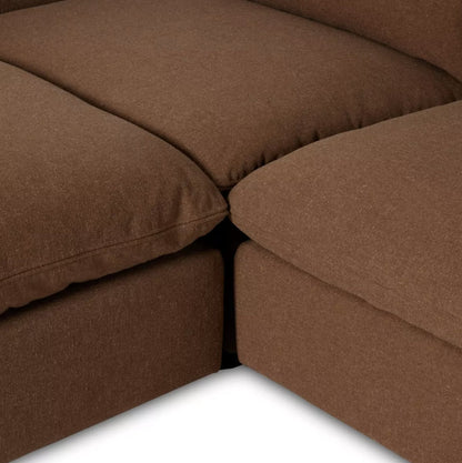 Canapé d'angle 3 pièces Ingel avec pouf