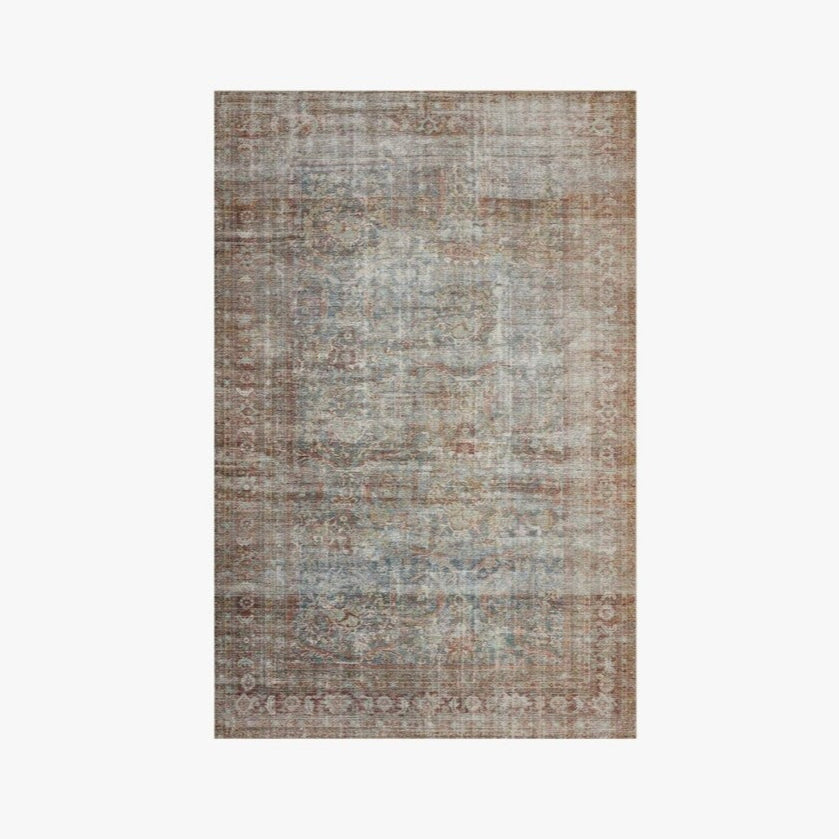 Tapis Chris Loves Julia x Loloi Jules, coloris Lagon/Brique