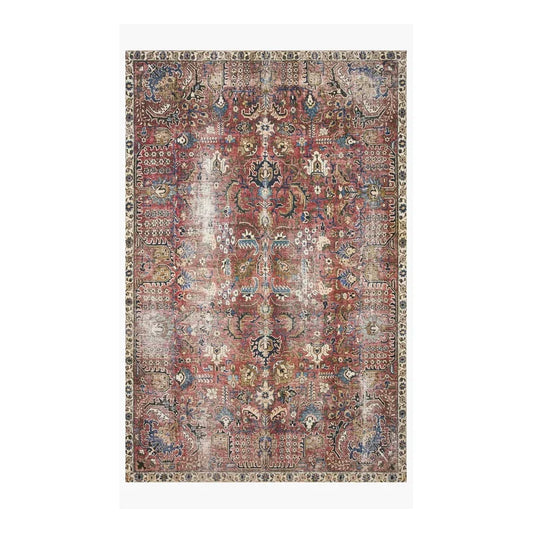 Tapis Chris Loves Julia x Loloi Jules couleur Merlot Multi