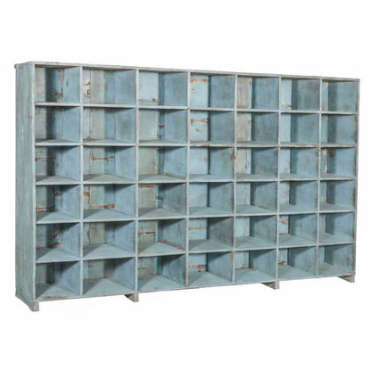 Bibliothèque vintage en bois de teck peint