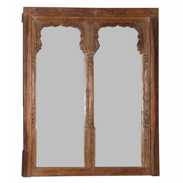 Cadre en teck avec double miroir