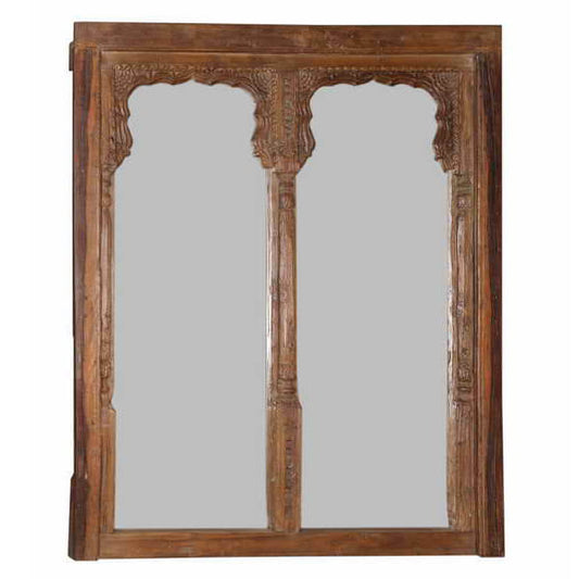 Cadre en teck avec double miroir