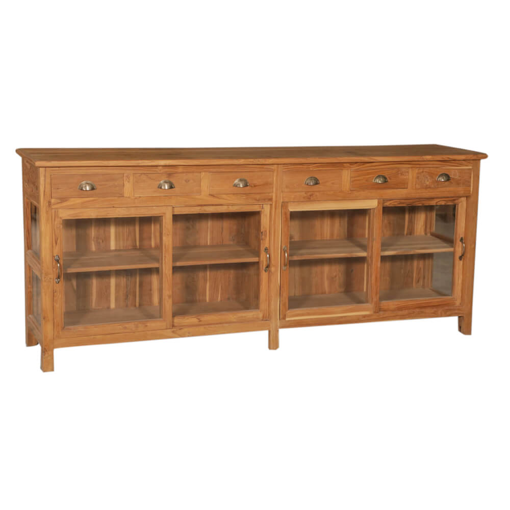 Buffet 4 portes en teck recyclé