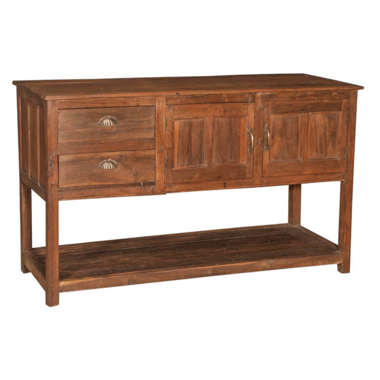 Armoire artisanale en teck à 2 portes