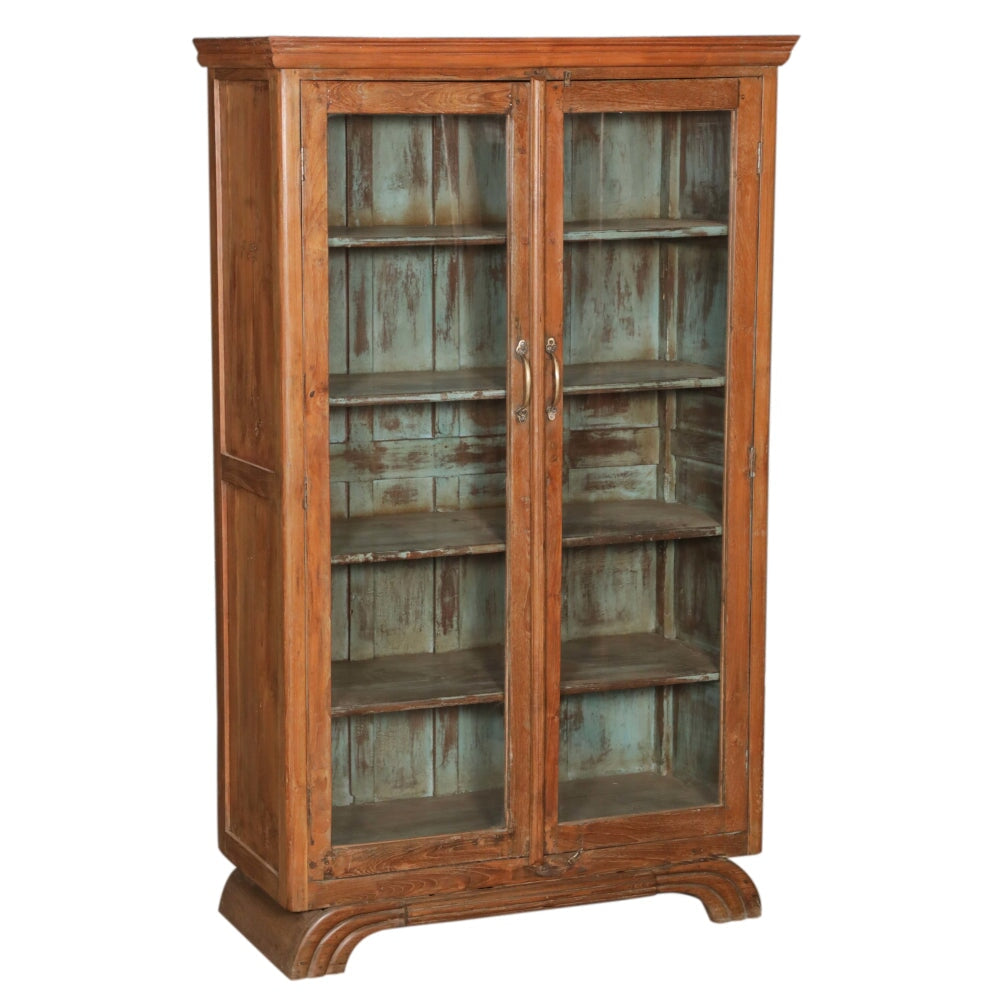 Vitrine artisanale à 2 portes vitrées