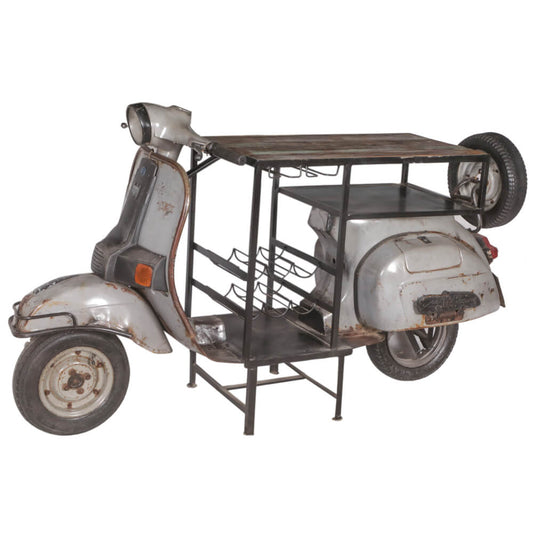 Bar à vélos en fer avec étagères