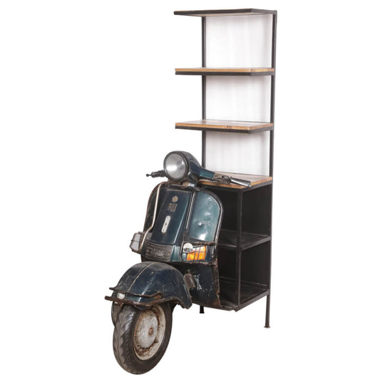 Bar à vélos en fer avec étagères