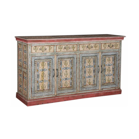 Buffet à 4 portes peint à la main