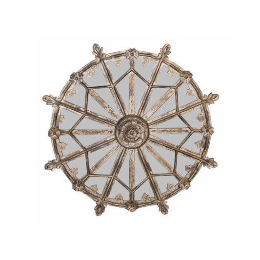 Miroir encadré en teck fait main