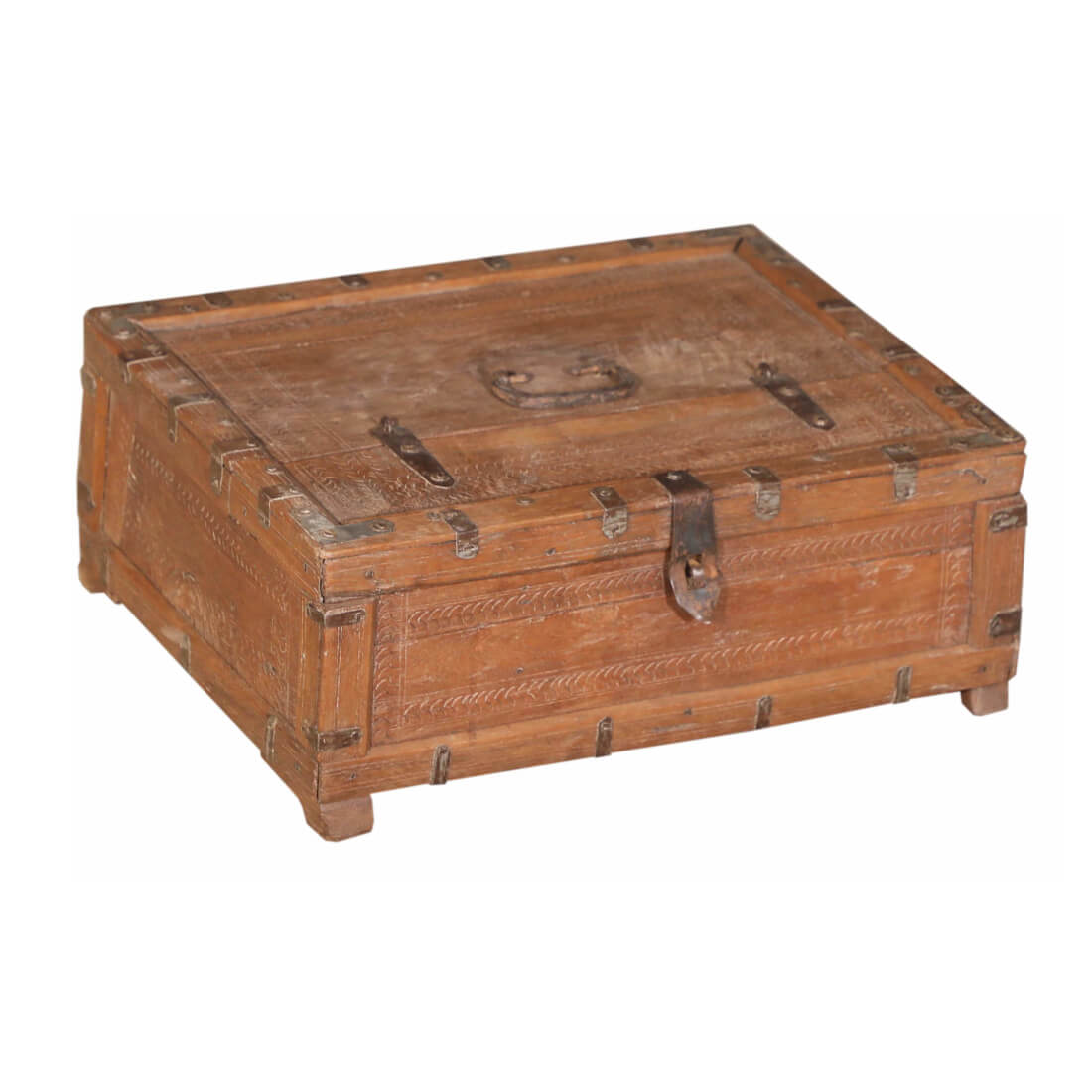 Boîte en teck vintage