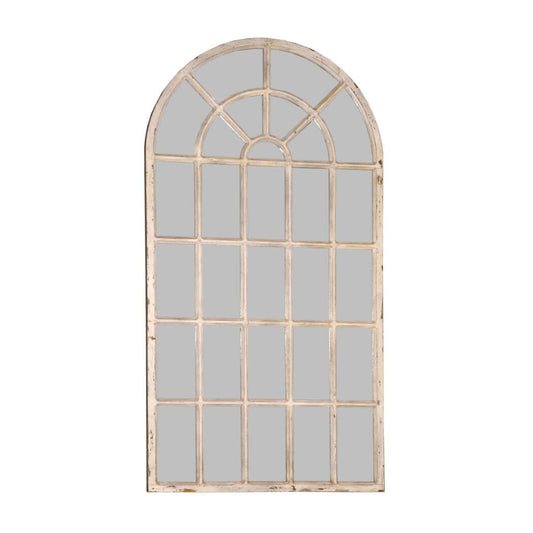 Miroir à cadre en teck arqué