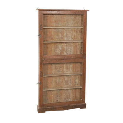 Meuble mince en teck avec verre