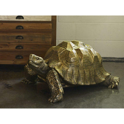 Sculpture de tortue dorée