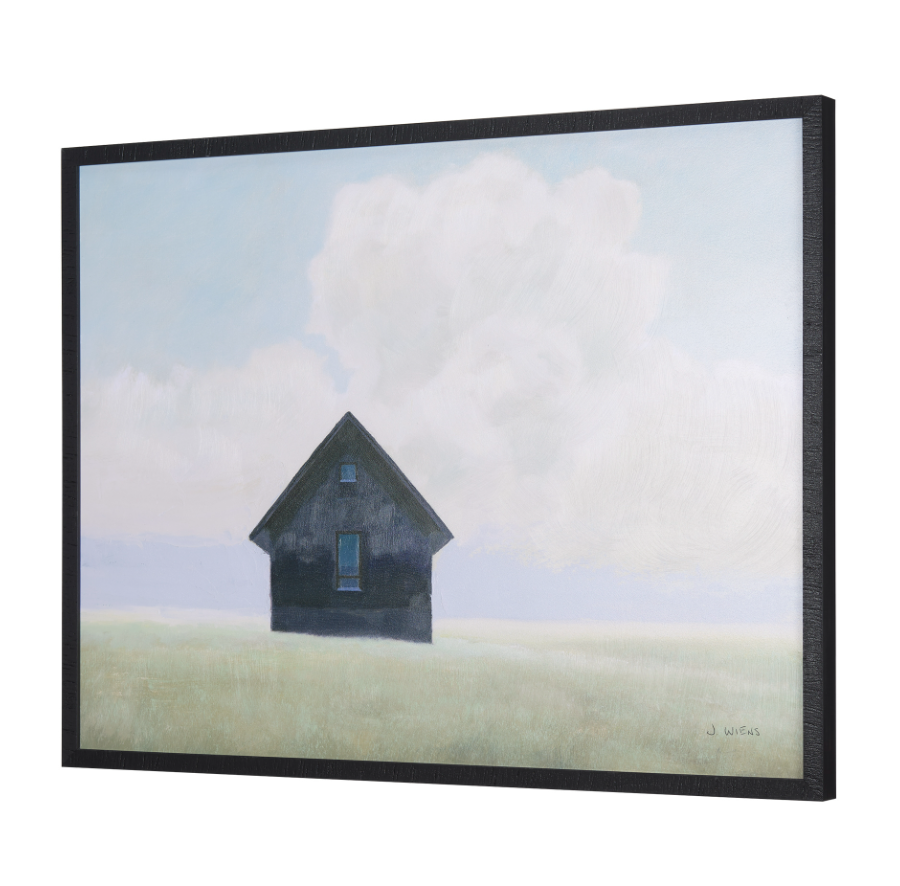 Tableau encadré représentant un paysage solitaire