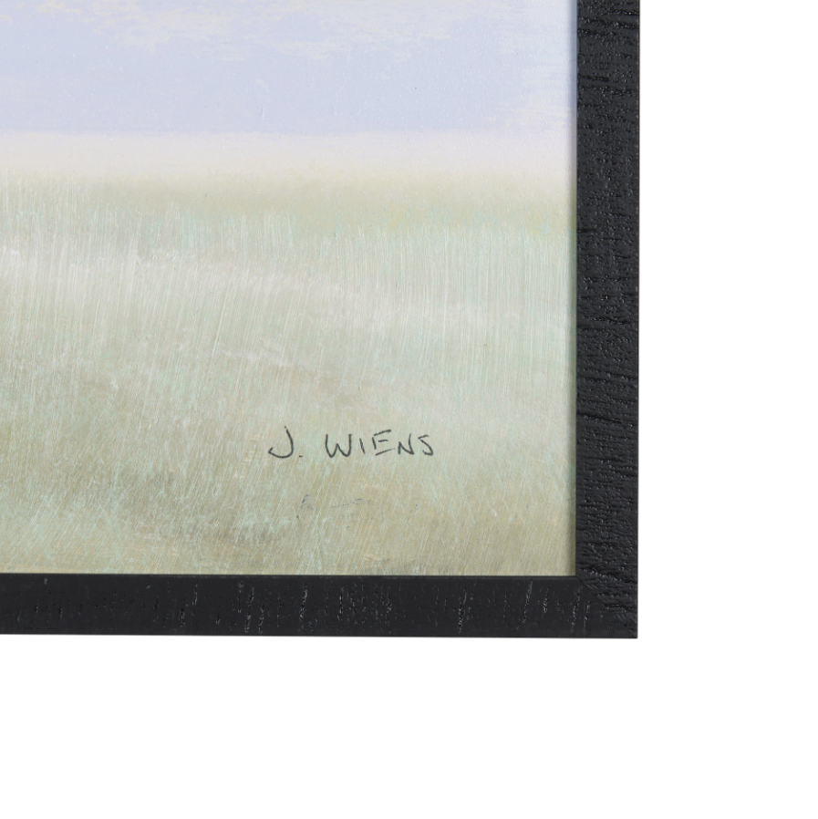 Tableau encadré représentant un paysage solitaire