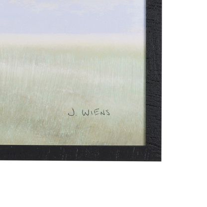 Tableau encadré représentant un paysage solitaire