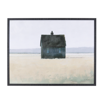 Tableau encadré représentant un paysage solitaire