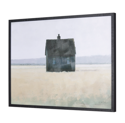 Tableau encadré représentant un paysage solitaire