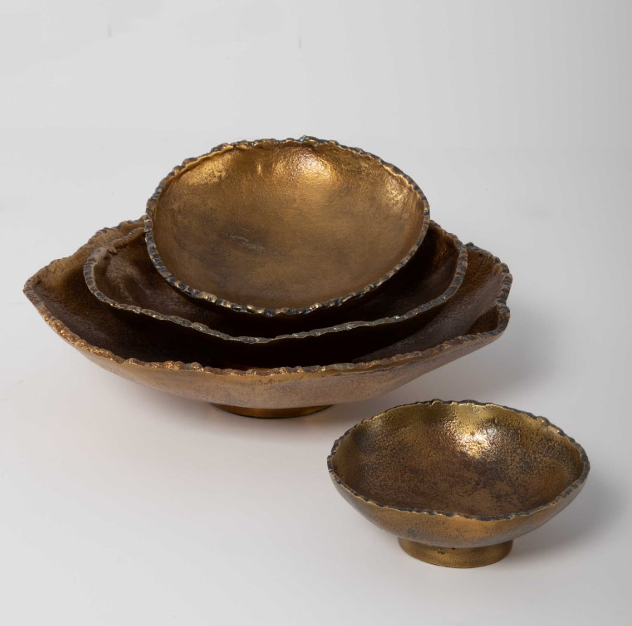 Pièces porte-bonheur décoratives en laiton, lot de 4