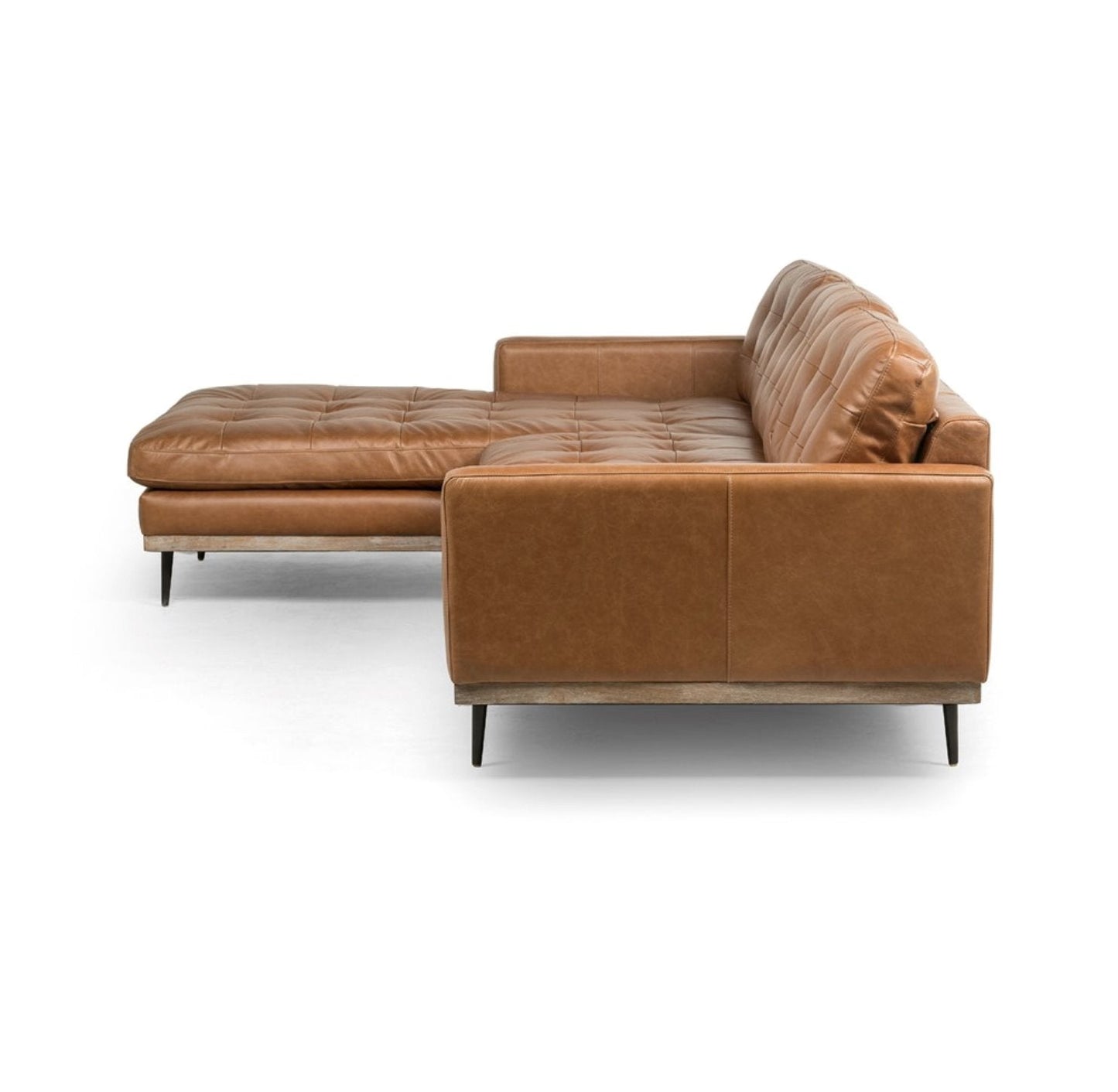 Canapé d'angle Lexi en cuir 2 pièces avec méridienne