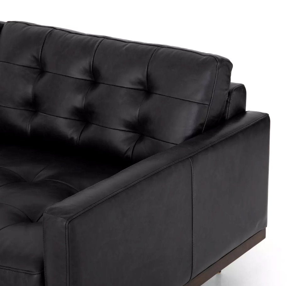 Canapé d'angle Lexi en cuir 2 pièces avec méridienne