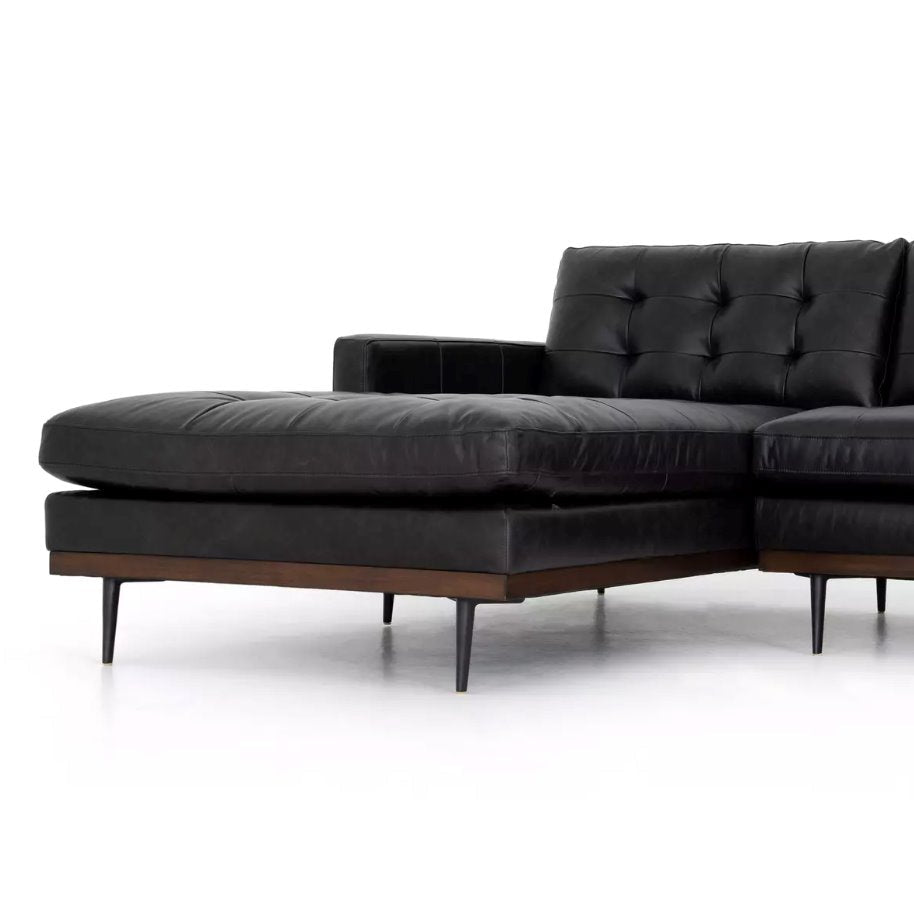 Canapé d'angle Lexi en cuir 2 pièces avec méridienne