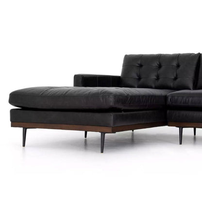 Canapé d'angle Lexi en cuir 2 pièces avec méridienne