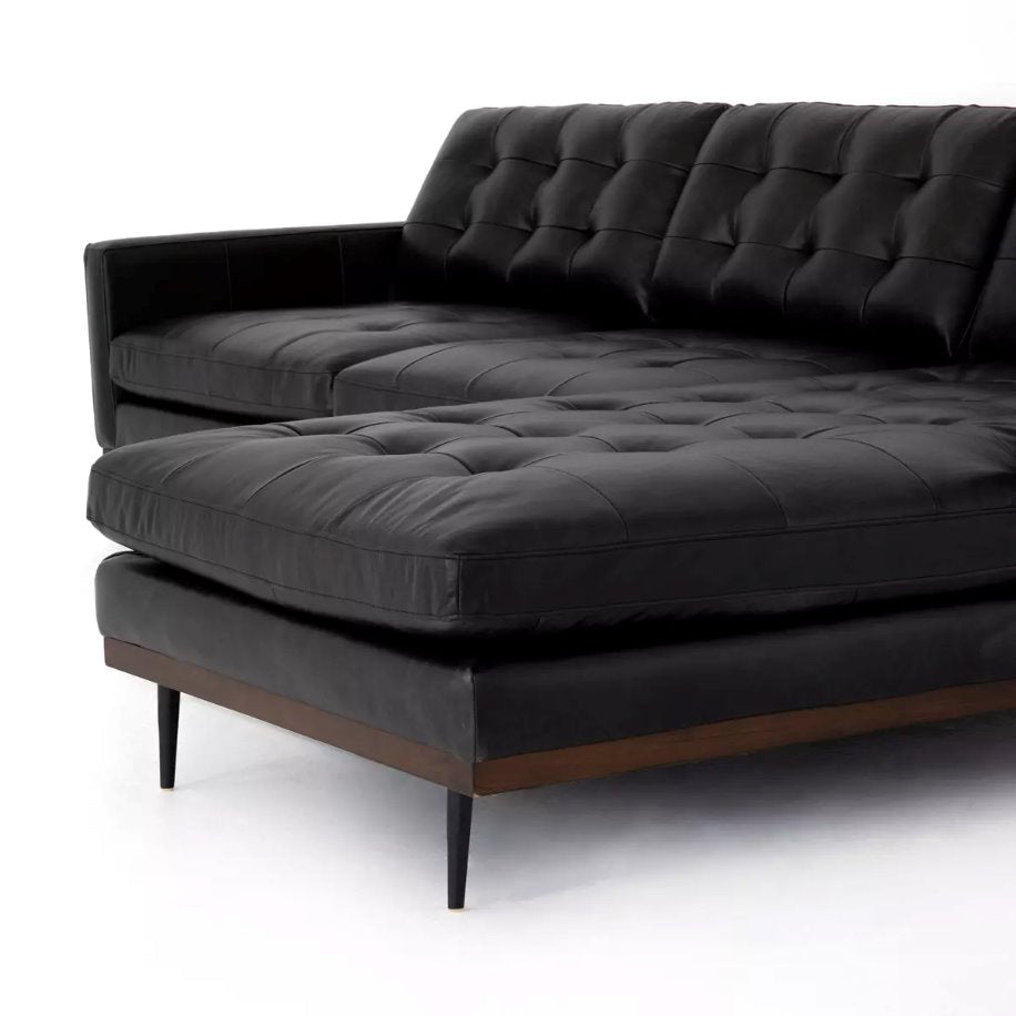 Canapé d'angle Lexi en cuir 2 pièces avec méridienne