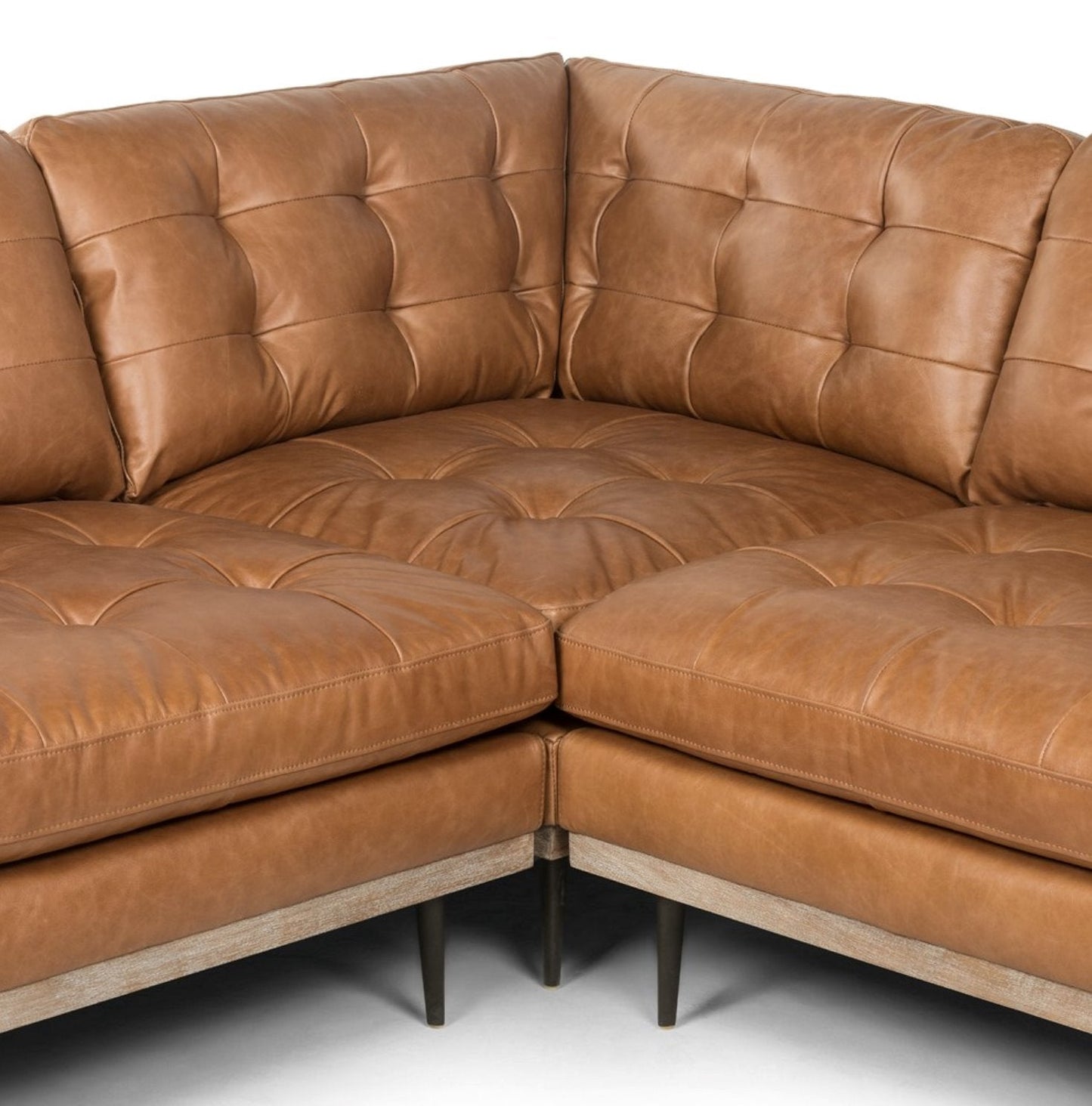 Canapé d'angle en cuir 3 pièces Lexi