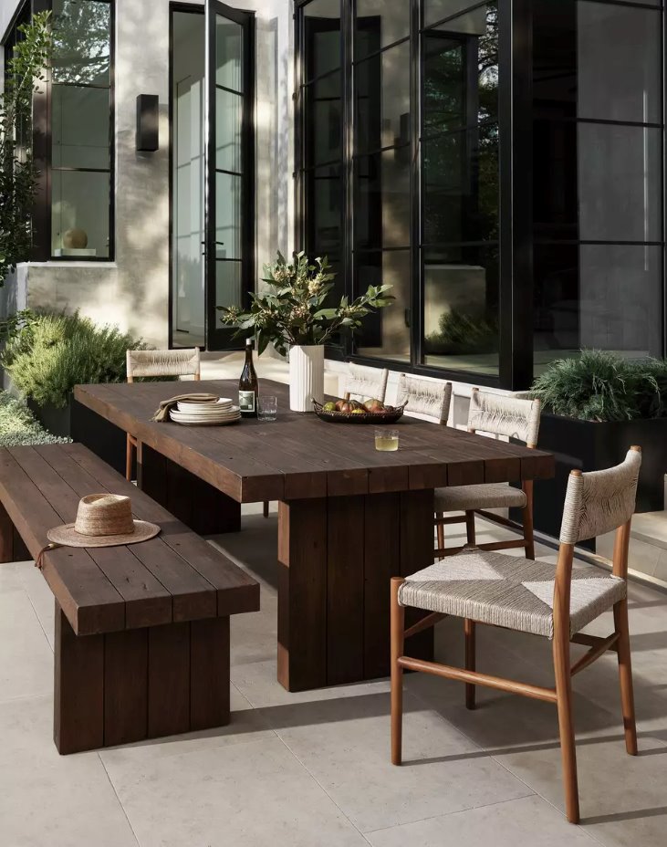 Chaise de salle à manger d'extérieur Lomas